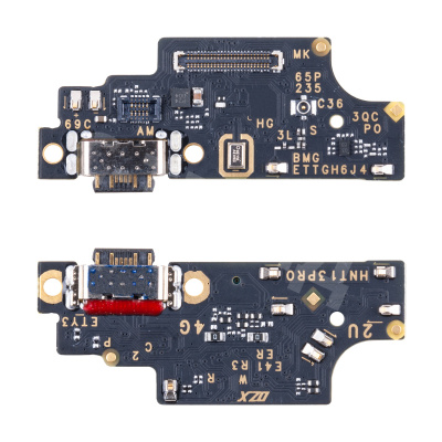 Шлейф для Xiaomi Poco M6 Pro 4G (2312FPCA6G) плата системный разъем/микрофон