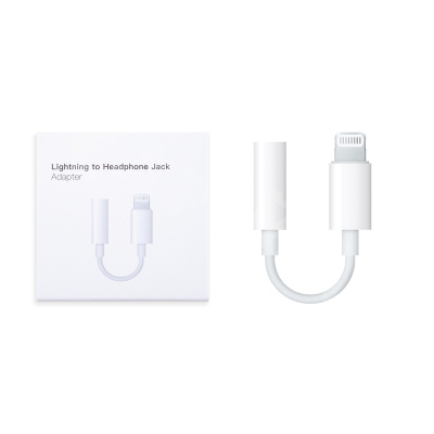 Адаптер Lightning - "3,5 мм" Jack (10.5 см, для iPhone) Белый - OR