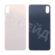 Задняя крышка для iPhone Xs Max (A1921/A2101) Золото (стекло, монолит, широкий вырез под камеру, логотип) - Премиум
