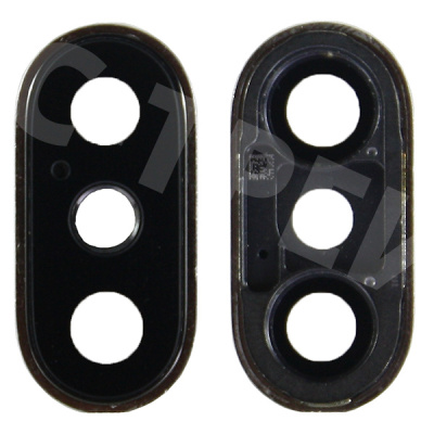 Стекло камеры для iPhone X Серебро