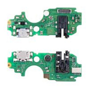 Шлейф для Tecno POP 7 (BF6) плата на системный разъем/разъем гарнитуры/микрофон - Премиум