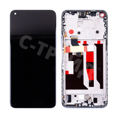 Дисплей для Huawei Honor 50 Lite/Nova 8i (NTN-LX1/NEN-LX1) модуль с рамкой Серебро - OR