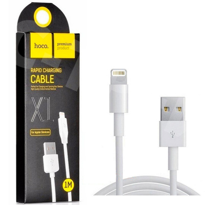 Кабель USB - Lightning Hoco X1 (2.4А) Белый