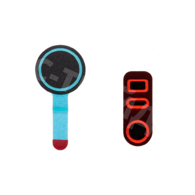 Наклейка (пыльник) передней камеры и датчиков на дисплей для iPhone 16/16 Plus/16 Pro/16 Pro Max (комплект 2 шт.)