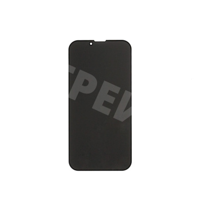 Защитное стекло "Антишпион" для iPhone 13/13 Pro/14/16e/17e Черный (Закалённое, полное покрытие)
