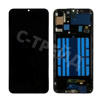 Дисплей для Samsung Galaxy A30 (A305F) модуль с рамкой Черный - (In-Cell) - Премиум