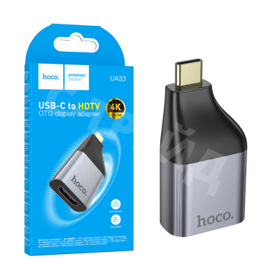 Адаптер Type-C - HDTV Hoco UA33 Серый