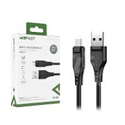 Кабель USB - MicroUSB Acefast C3-09 (2.4А, 1.2 м) Черный
