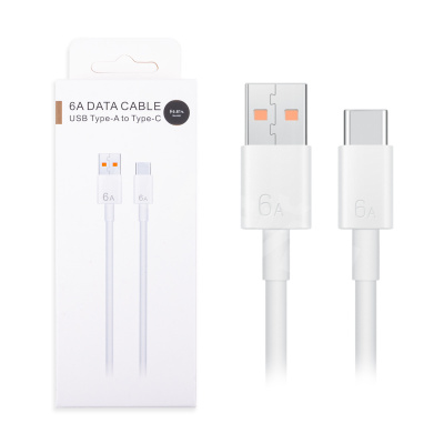 Кабель USB - Type-C для Huawei (6A, 66W, чип SuperCharger) Белый - OR