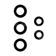 Стекло камеры для Samsung Galaxy A53 5G (A536B) (комплект 5 шт.) Черный