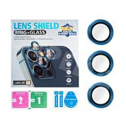 Защитное стекло линзы камеры для iPhone 12 Pro Max (комплект 3 шт.) Синий