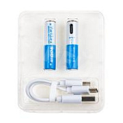 Аккумуляторные батарейки "AAA" VariCore Li-ion 1.5V 600 mAh (2 шт, перезаряжаемые, зарядка через Type-C)