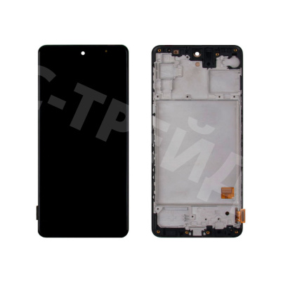 Дисплей для Samsung Galaxy M31s (M317F) модуль с рамкой Черный - (OLED) (Small Size)