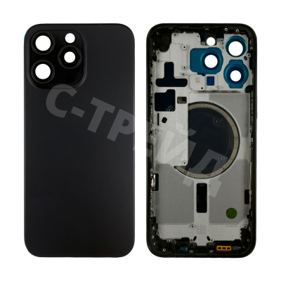 Корпус для iPhone 15 Pro Max (A3106) (1 Sim) Черный - Премиум
