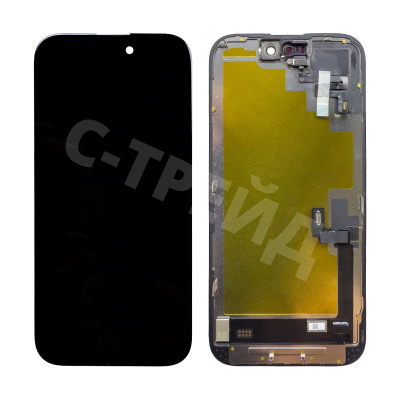 Дисплей для iPhone 16 (A3287) в сборе с тачскрином Черный - (Soft OLED, Full HD) (с верификацией = с привязкой без ошибки)