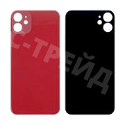 Задняя крышка для iPhone 11 (A2221) Красный (стекло, широкий вырез под камеру, логотип)