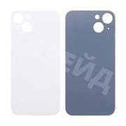 Задняя крышка для iPhone 13 (A2635) Белый (стекло, монолит, широкий вырез под камеру, логотип) - Премиум