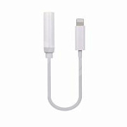 Адаптер Lightning - "3,5 мм" Jack (10.5 см, для iPhone) Белый