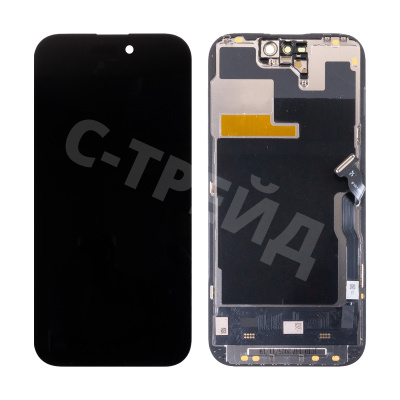 Дисплей для iPhone 14 Pro (A2891) в сборе с тачскрином Черный - JCID (Soft OLED, Full HD, 120 Гц) (с верификацией = с привязкой без ошибки)