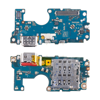 Шлейф для Motorola Moto G85 (XT2427-3) плата на системный разъем/разъем SIM/микрофон - Премиум