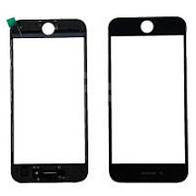 Стекло для переклейки iPhone 7 с OCA пленкой + рамка Черный - OR (Mitsubishi)