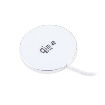 Беспроводное ЗУ для смартфона + гарнитуры + iWatch (MagSafe, QI2.2, 25W, Type-C) Серебро