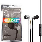 Гарнитура "3,5 мм" Jack Remax RM-512 (вакуумные) Черный