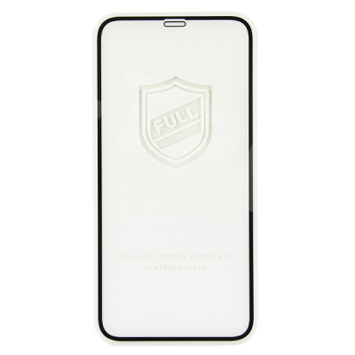 Защитное стекло "Тонкое" для iPhone Xr/11 Черный (Полное покрытие 0,25 мм)