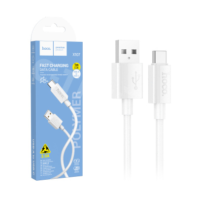 Кабель USB - Type-C Hoco X107 (3A) Белый