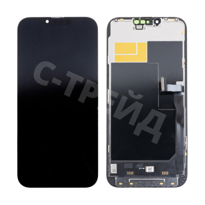 Дисплей для iPhone 13 Pro Max (A2645) в сборе с тачскрином Черный - (Soft OLED, Full HD, 120 Гц) (с верификацией = с привязкой без ошибки)