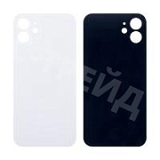 Задняя крышка для iPhone 12 (A2403) Белый (стекло, широкий вырез под камеру, логотип)