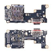 Шлейф для Xiaomi Poco F5 Pro (23013PC75G) плата системный разъем/разъем SIM/микрофон