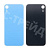 Задняя крышка для iPhone Xr (A2105) Голубой (стекло, монолит, широкий вырез под камеру, логотип) - Премиум