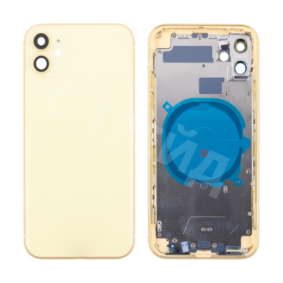 Корпус для iPhone 11 (A2221) (1 Sim) Желтый - Премиум