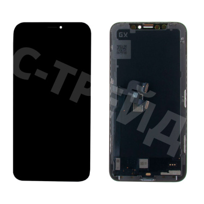 Дисплей для iPhone X (A1865/A1901) в сборе с тачскрином Черный - (Hard OLED) Стандарт (COG)