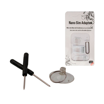 Набор инструментов для iPhone (звездочка 0,8*25 мм, Y 0,6 мм, присоска, SIM-адаптер)