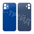 Задняя крышка для iPhone 12 (A2403) Синий (стекло, монолит, широкий вырез под камеру, логотип) - Премиум