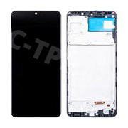 Дисплей для Samsung Galaxy A22 4G (A225F) модуль с рамкой Черный - (OLED)
