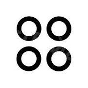 Стекло камеры для Huawei Honor 50 Lite/Nova 8i (NTN-LX1/NEN-LX1) (комплект 4 шт.) Черный