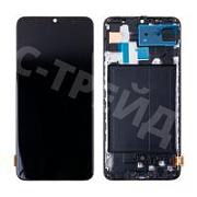 Дисплей для Samsung Galaxy A70 (A705F) модуль с рамкой Черный - (OLED) (Full Size)