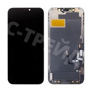 Дисплей для iPhone 12/12 Pro (A2403/A2407) в сборе с тачскрином Черный - JCID (Hard OLED, Full HD) (с верификацией = с привязкой без ошибки)