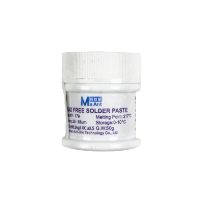Паста паяльная MaAnt MY-17A (50 г, высокотемпературная 217°C, бессвинцовая)