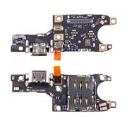 Шлейф для Huawei Honor 200 (ELI-AN00) плата на системный разъем/разъем SIM/микрофон - Премиум