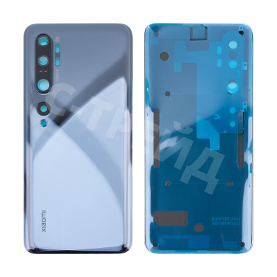 Задняя крышка для Xiaomi Mi Note 10/10 Pro (M1910F4G/M1910F4S) Черный - Премиум