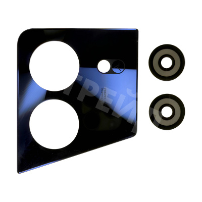 Стекло камеры для Tecno Pova 5 (LH7n) в сборе с рамкой Черный