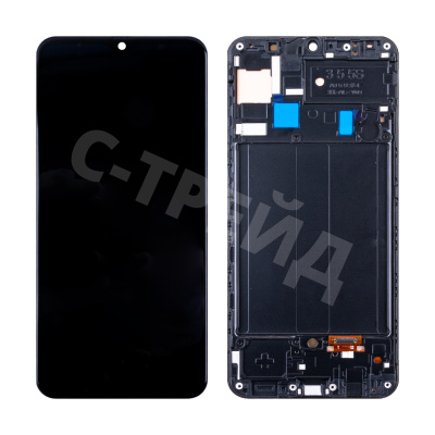 Дисплей для Samsung Galaxy A30 (A305F) модуль с рамкой Черный - (OLED)