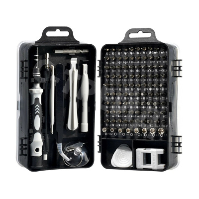 Набор инструментов 115 в 1 (магнитная отвертка 98 насадок, пинцет, лопатка, присоска)