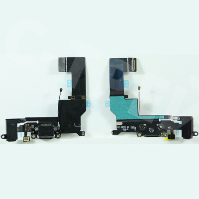 Шлейф для iPhone SE на системный разъем/разъем гарнитуры/микрофон Черный