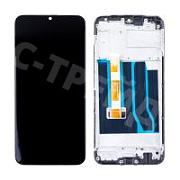 Дисплей для Realme C25s (RMX3195) модуль с рамкой Черный - OR (дефект рамки)