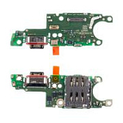 Шлейф для Huawei Honor X9d 5G (MTN-NX1) плата на системный разъем/разъем SIM/микрофон - Премиум